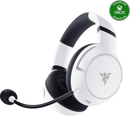 Razer Kaira Wireless Gaming Headset for Xbox Series X|S, Xbox One: Triforce Titanium 50Mm Drivers - Cardioid Mic - Breathable Memory Foam Ear Cushions - EQ Pairing Button - Windows Sonic - White