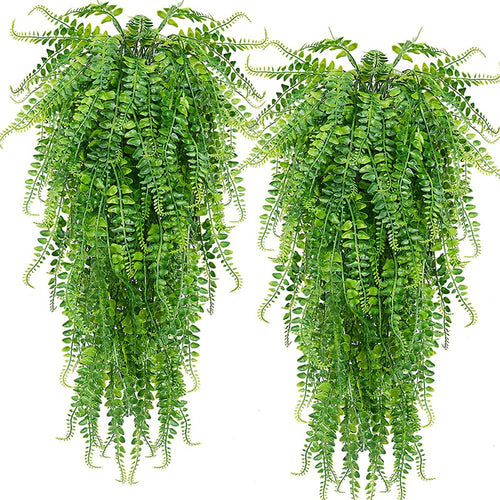 Artificial Hanging Fern Plant Decor