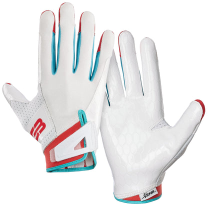 Grip Boost DNA 2.0 Football Gloves with Engineered Stick - Adult Sizes (White Grip Tok Large)