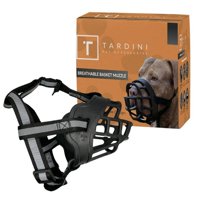 Dog Muzzle– Soft Rubber Basket Muzzle for Large Dogs- Dog Muzzle for Medium Sized Dogs- Muzzle for Small Dogs - Prevents Biting Scavenging- Allows Panting Drinking- Bozales para Perros- Mouth Guard